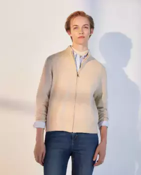 Женская вязаная куртка на молнии Woman El Corte Ingls, бежевый