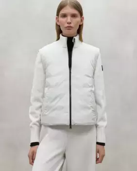 Женская вязаная куртка с двусторонней застежкой-молнией спереди и утепленным боди Ecoalf, белый