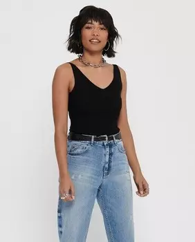 Женская вязаная майка Jdy, черный