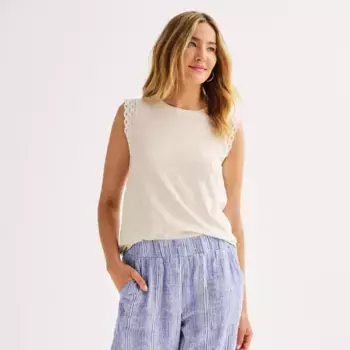 Женская вязаная майка-мускулистка Sonoma Goods For Life, белый