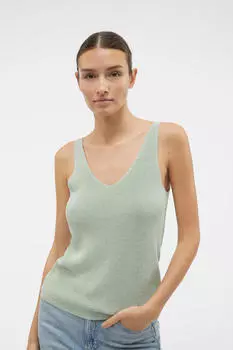Женская вязаная майка Vero Moda, зеленый