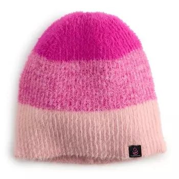 Женская вязаная шапка Cuddl Duds с перьями, цвет Pink Multi