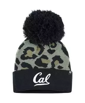 Женская вязаная шапка Hunter Green Cal Bears Bagheera с манжетами и помпоном '47 Brand, зеленый