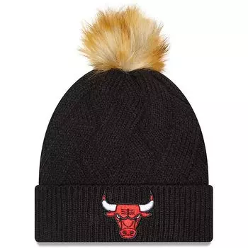 Женская вязаная шапка New Era Chicago Bulls Snowy