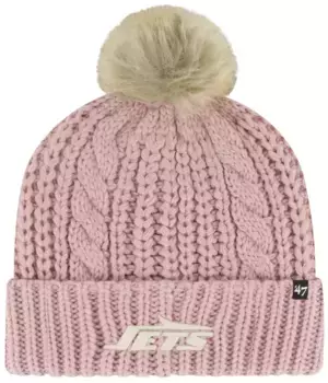 Женская вязаная шапка с манжетами '47 New York Jets Meeko Dusty Rose