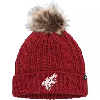 Женская вязаная шапка с манжетами и помпоном Garnet Arizona Coyotes Meeko