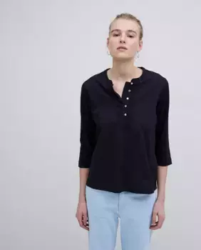 Женская вышитая блузка с вырезом пекаря Yerse, черный