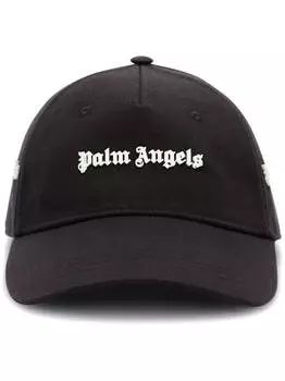 Женская вышитая кепка черного цвета Palm Angels