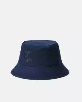 Женская вышитая рыбацкая шапка Lauren Ralph Lauren, тёмно-синий