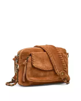 Женская замшевая сумка Pieces, светло-коричневый