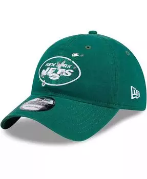 Женская зеленая регулируемая кепка New York Jets Game Day Flower 9TWENTY New Era, зеленый