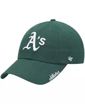 Женская зеленая регулируемая кепка Oakland Athletics Team Miata Clean Up '47 Brand, зеленый