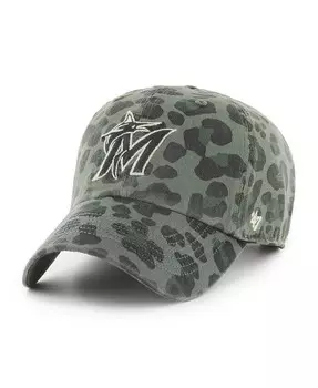 Женская зеленая регулируемая шапка Miami Marlins Bagheera Clean Up '47 Brand, зеленый