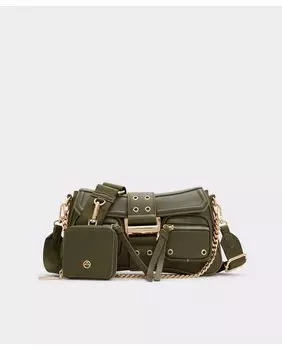Женская зеленая сумка через плечо на магнитной застежке Aldo, зеленый