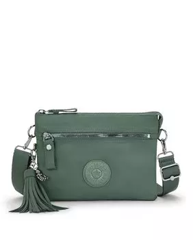 Женская зеленая сумка через плечо на молнии Kipling, зеленый
