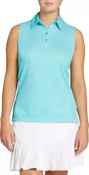 Женская жаккардовая рубашка-поло для гольфа без рукавов Walter Hagen