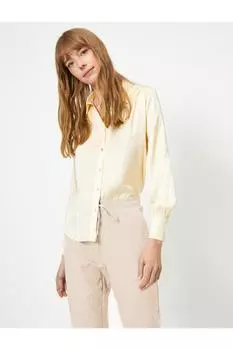 Женская желтая рубашка Koton, желтый