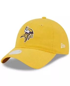 Женская золотая регулируемая кепка Minnesota Vikings Main Core Classic 2.0 9TWENTY New Era, золотой