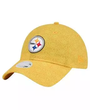 Женская золотая регулируемая кепка Pittsburgh Steelers Smiley 9TWENTY New Era, золотой