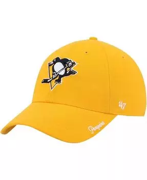 Женская золотая регулируемая шапка Pittsburgh Penguins Team Miata Clean Up '47 Brand, золотой