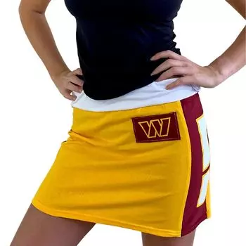 Женская золотистая мини-юбка Washington Commanders Refried Apparel