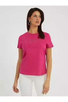 ЖЕНСКАЯ ФУТБОЛКА СТАНДАРТНОГО КРОЯ SS GU Guess, розовый