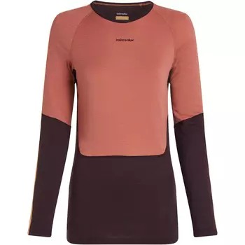 Женские 200 Sonebula Crewe с длинным рукавом Icebreaker, красный