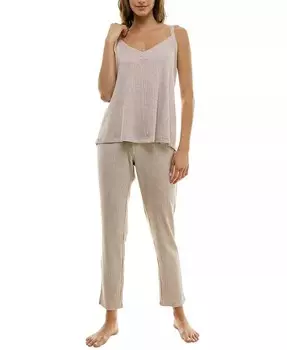 Женские 2 шт. Пижамный комплект на бретельках со свитером Roudelain, коричневый