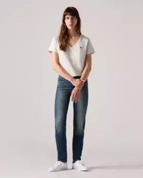 Женские 312 Shaping Slim Mid-Rise Прямые джинсы Levi's, тёмно-синий