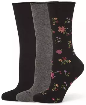 Женские 3 шт. Носки с ролл-топом Hue, мультиколор