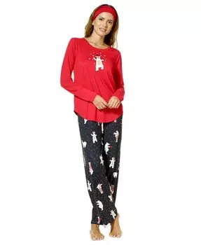 Женские 3 шт. Пижамы и усилители; Набор повязок на голову Hue, коричневый