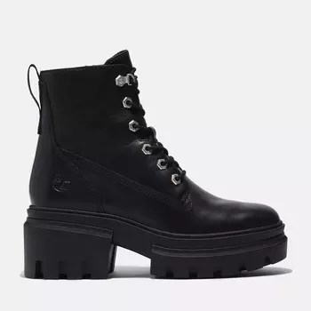 Женские 6-дюймовые ботинки Everleigh на шнуровке Timberland, цвет Black Full-Grain