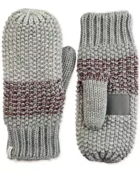 Женские акриловые вязанные варежки с люрексом Isotoner Signature