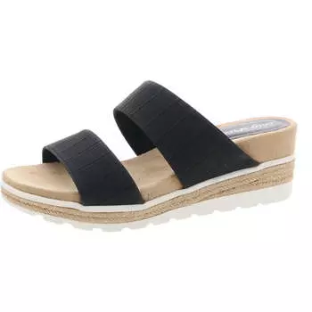 Женские эластичные эспадрильи из искусственной кожи Easy Street, черный