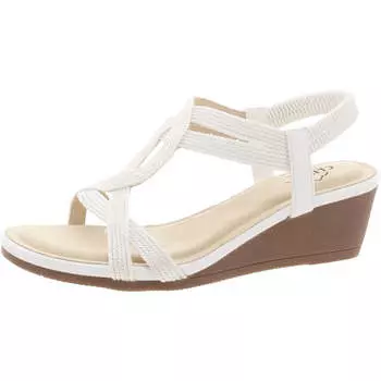 Женские эластичные босоножки на танкетке Candelle Slingback Cliffs by White Mountain, цвет white/smooth