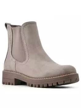 Женские эластичные ботинки челси Mastery из искусственной замши Cliffs by White Mountain, цвет sand/fabric