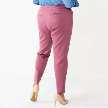 Женские эластичные брюки прямого кроя больших размеров Croft & Barrow Effortless Croft & Barrow, зеленый