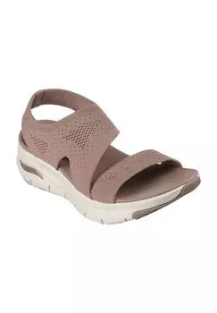 Женские эластичные сандалии Skechers Cali с ремешками Vegan SKECHERS, цвет Moc Mocha Knit