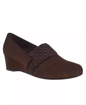 Женские эластичные туфли на танкетке Gerrie из пены с эффектом памяти Impo, коричневый