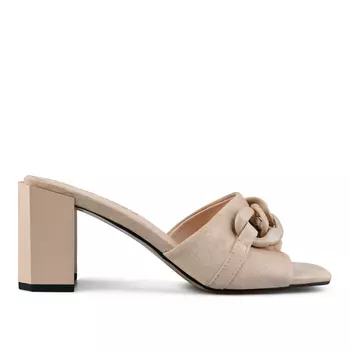 Женские элегантные бежевые тапочки Tendenz