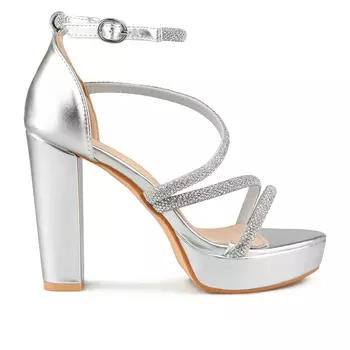 Женские элегантные босоножки серебро Tendenz