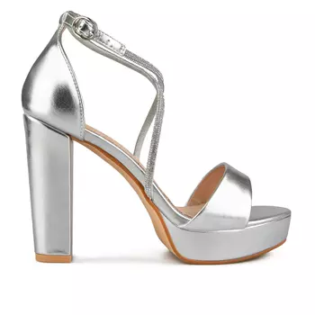 Женские элегантные босоножки серебро Tendenz