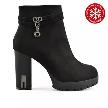 Женские элегантные черные ботинки на теплой подкладке Tendenz