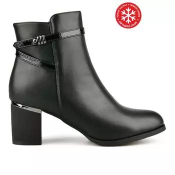Женские элегантные черные ботинки на теплой подкладке Tendenz