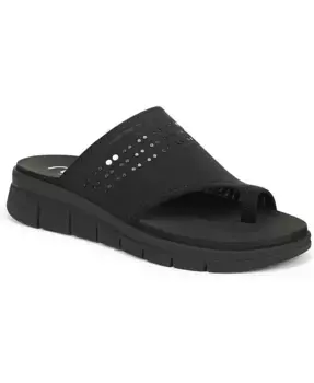 Женские элегантные моющиеся сандалии Toe Loop Slide Ryka, черный