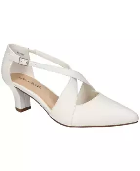 Женские элегантные туфли-лодочки на каблуке Elegance Dress Heel Pumps Easy Street, белый