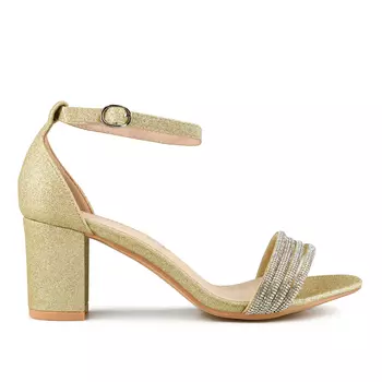Женские элегантные золотистые босоножки Tendenz