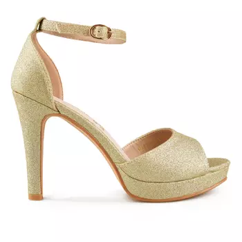 Женские элегантные золотистые босоножки Tendenz