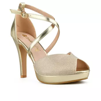 Женские элегантные золотистые босоножки Tendenz