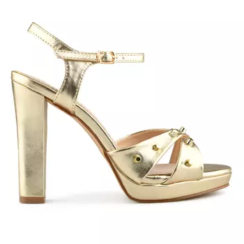 Женские элегантные золотистые босоножки Tendenz
